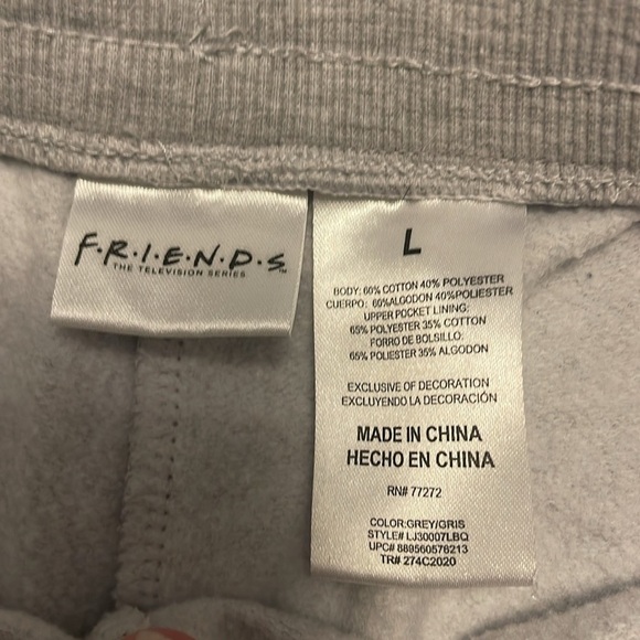 F.R.I.E.N.D.S joggers. New without tags women’s size L elastic waist‎ and ankles - Picture 8 of 9
